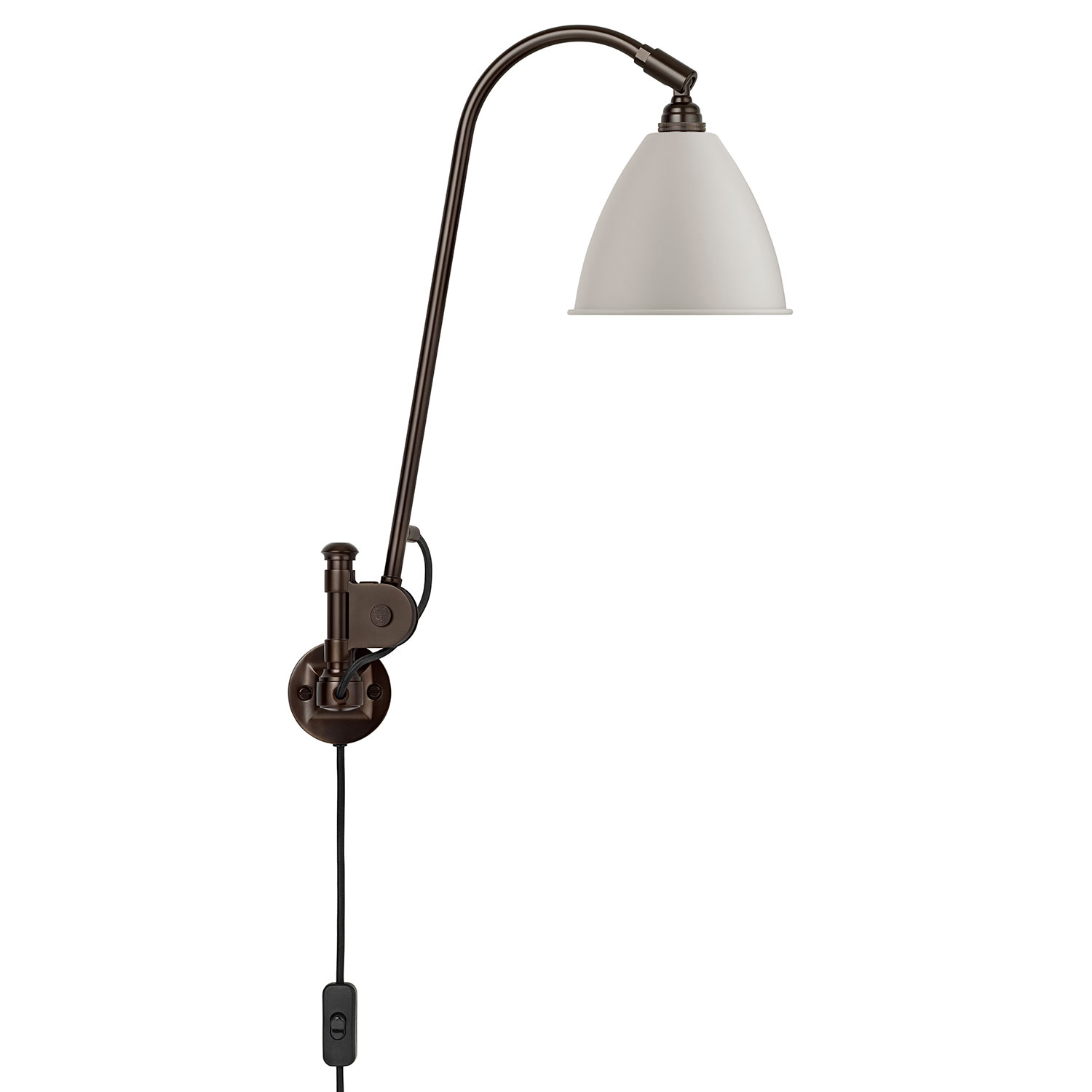 Gubi Bestlite Bl6 Vägglampa Black Brass/classic White - Vägglampor Svart - 10010173