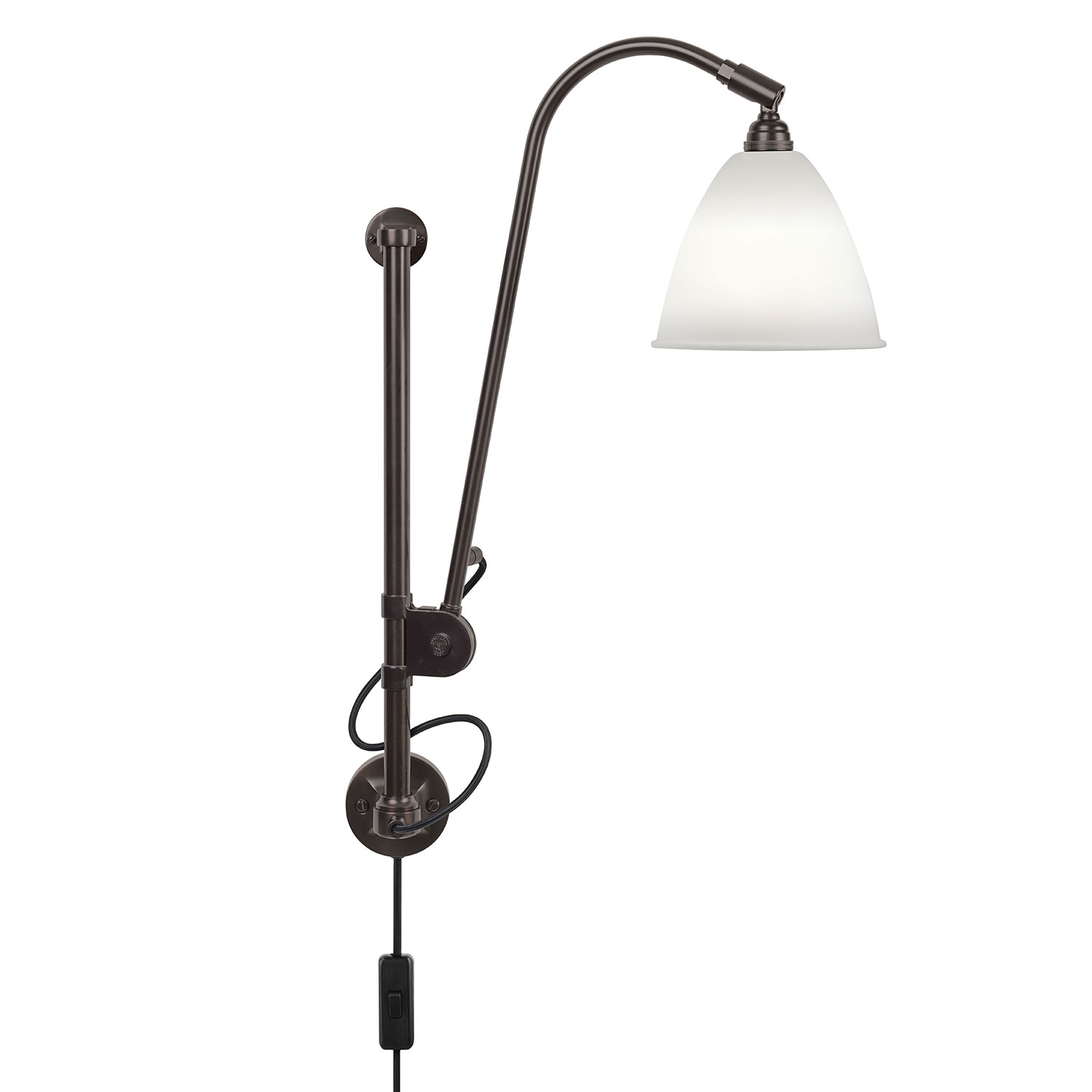 Gubi Bestlite Bl5 Vägglampa Black Brass/bone China - Vägglampor Svart - 10010118