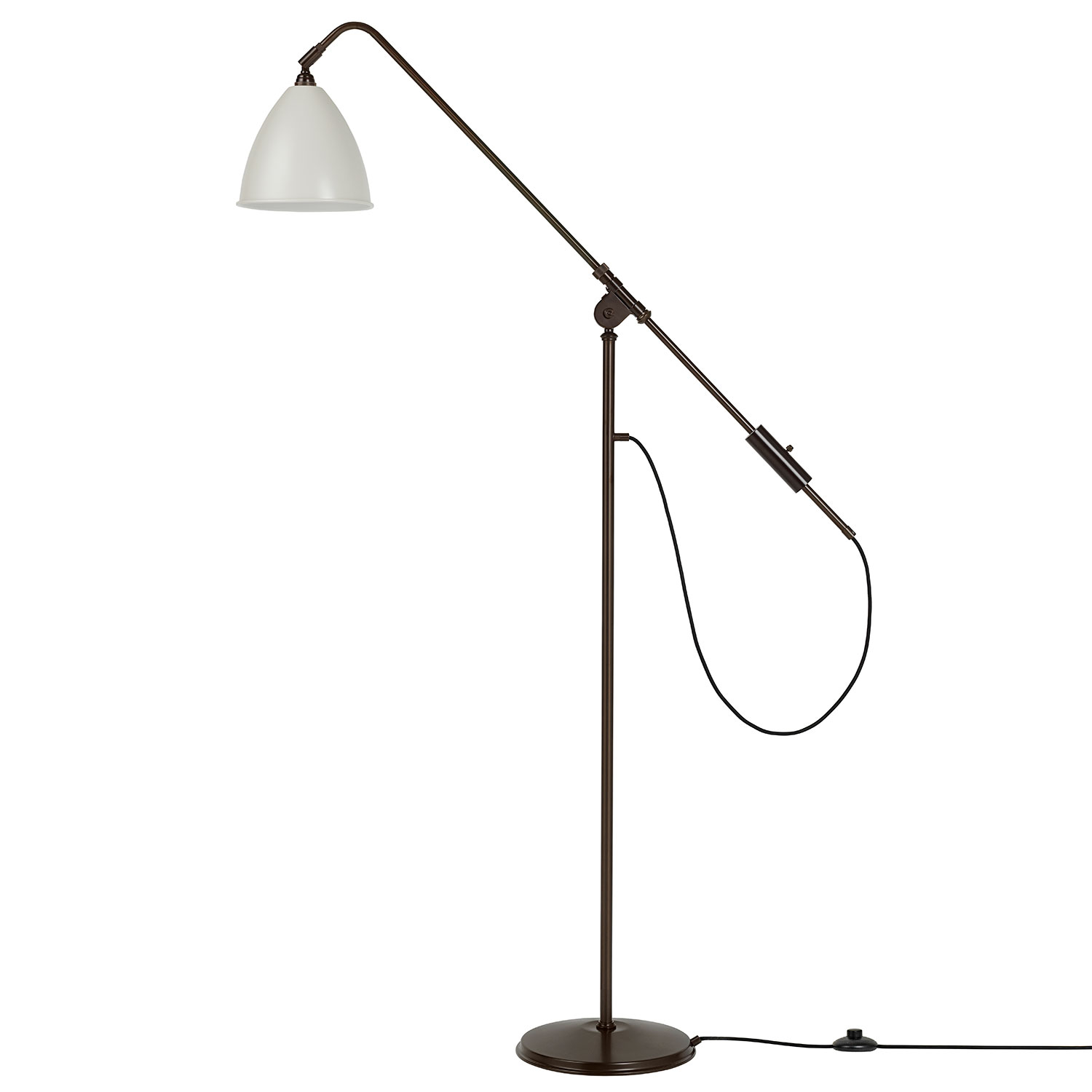 Gubi Bestlite Bl4 M Golvlampa Black Brass/classic White - Golvlampor Vit - 10010084
